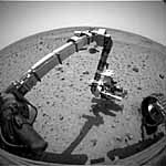 (c) NASA/JPL/US Geological Survey; Blick von Spirit auf den Arm. 17.01.2004
