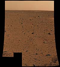 (c) NASA/JPL; Erstes Farbbild von der Mars-Sonde ''Spirit''